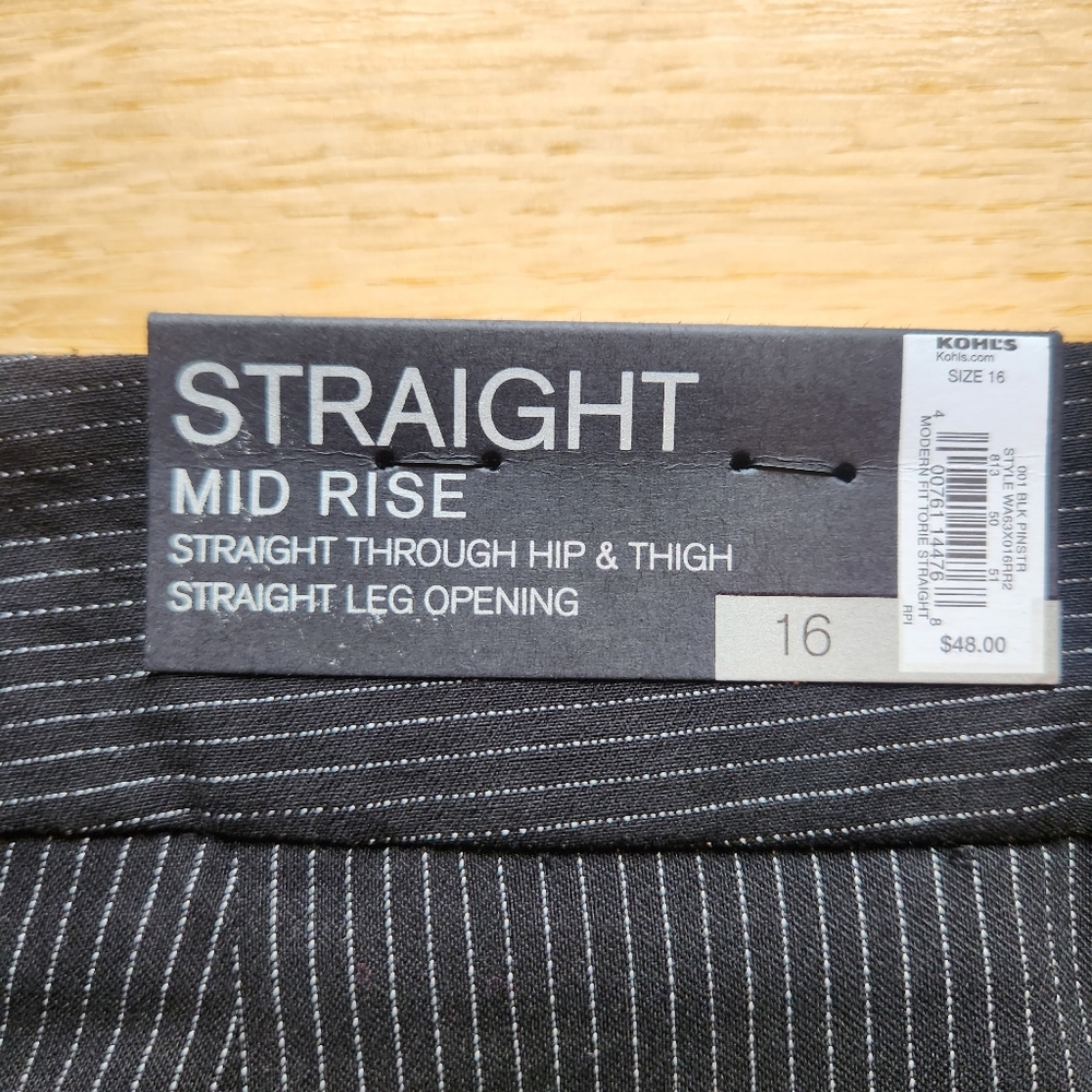 NWT Apt 9 The Torrie Straight, Mid-Rise Pants - Picture 5 of 10
